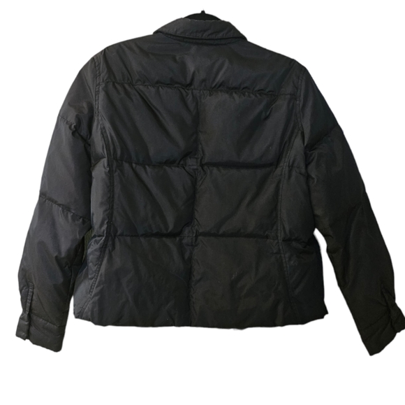 Banana Republic Black Puffer Bomber Jacket Coat Sz. L - Picture 2 of 3